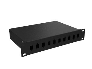 FO-10-1-10SCS-B Vana optická 10" 1U BK včetně čela SC 10 portů simplex