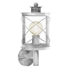 Venkovní nástěnné svítidlo HILBURN 1 1xE27 stříbrná-ANTIK 60W IP44 EGLO 94865