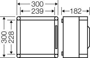 Mi-prázdná skříň, 275x275x115 mm, průhledné odklápěcí víko IP65 HENSEL MI 0220