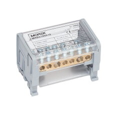 Distribuční blok MOBLOCK MAB 100A-7 (2 pól), 2x25+7x6mm2 MOREK MAB2100A18