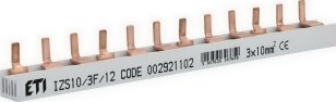 Propojovací lišta IZS10/3F/12 3p 12M 63A 10mm2 kolík ETI 002921102