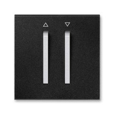 Kryt žaluziový 2 páčky s potiskem 3559M-A00662 74 onyx/titanová Neo ABB