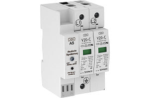 OBO V20-C 2+AS-280 Svodič přepětí, typ 2, 2P s akust.sig., 280V