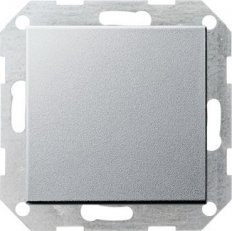 Tlačítkový křížový spínač rovný System 55 F hliník GIRA 012326