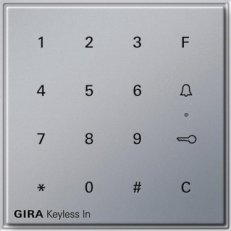 Keyless In kódovací klávesnice TX_44 (IP44) F hliník GIRA 260565