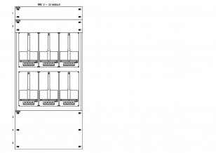 Konstrukce elektroměrová 3-33, 2-řadá, plastové panely SCHRACK CSIL127333