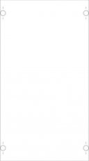 1B00A -prázdný modul 250x450mm s krytem