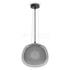 Závěsné svítidlo V-TAC Modern Glass Grey 3 Wire Suspension d 300mm VT-7292