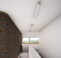 Stropní svítidlo Aula 1500mm 18,8W 3K 3310lm mosaz LUCIS AU1.L3.1500.74M DALI2