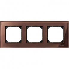 Merten Rámeček trojnásobný M-Elegance, Mahogany Brown SCHNEIDER MTN4030-3215