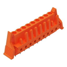 Pružinová svorkovnice THT rovná 5,08 mm oranžová 9pól. WAGO 232-169/039-000
