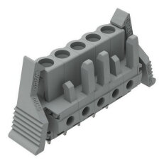 Pružinová svorkovnice THT rovná 5 mm šedá 5pól. WAGO 232-135/039-000