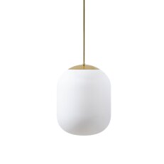 Závěsné LED svítidlo se skleněným stínidlem TANIA P1 HP 52W IP40 DALI 3K mosaz