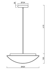 Závěsné svítidlo AURA P4 19W IP40 3K ON/OFF SKLO OPAL bílá OSMONT AUR60470