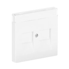 Kryt komunikační zásuvky ABB FUTURE LINEAR/SOLO (2x) studio bílá 1800-84