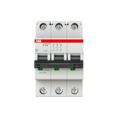 ABB S203MTR-B10, třípólový jistič, 10A, B, 10kA, určeno pro drážní aplikace