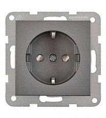 Zásuvka SCHUKO bezpečnostní clonka, antracit SCHRACK EV111303--