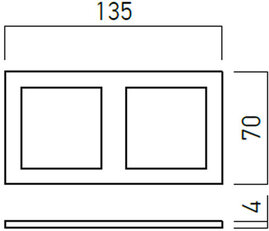 XDOMINO FRAME for 2 LED module for DM02