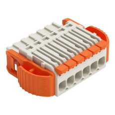 1vodičová pružinová svorkovnice, Páčka, Push-in CAGE CLAMP, Světle šedá