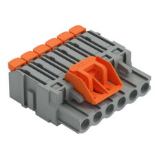 1vodičová pružinová svorkovnice, Páčka, Push-in CAGE CLAMP, Šedá