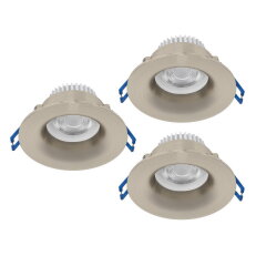 Vestavné svítidlo SALABATE 3XLED-CCT d88 15W IP65 matný nikl  EGLO 902276