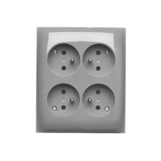 Zásuvka silová 4 násobná (přístroj s kry