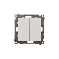 Spínač 2 násobný, elektronický, světle šedá matná TEW2.01/114