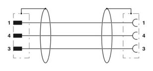 Kabel snímače/akčního členu SAC-3P-M12MR/0,62-PUR/M12FR SH 1079242