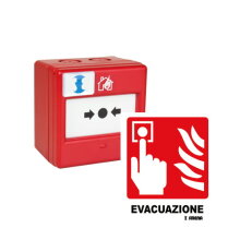 Box s tlačítkem výstražný PULSANTE EVUAZIONE SIRENA 55321