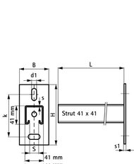 RapidStrut Konzola 41x41, sst 750mm WALRAVEN 6607865