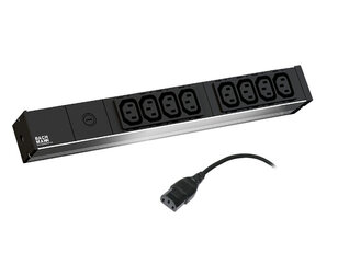 Bachman 333.540 19'' 1U 8xIEC 1xfuse 10A power 2,0m IEC C14