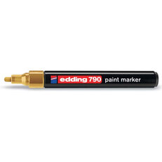 Permanentní pero, lakový popisovač s kulatým hrotem 2-4mm EDDING 790 zlatá