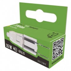 Halogenová žárovka ECO JC DIM 35W G6,35 WW stmívatelná ZE0602A Emos teplá bílá