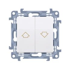 Ovládač žaluziový, řazení 1/0+1/0 s blokováním, 10AX, 250V~, bílá CZW1.01/11