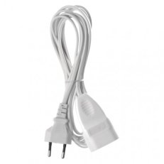 Dvoužilový pohyblivý přívod 3 m 1 zásuvka bílý PVC 0,75mm2 EMOS P01303