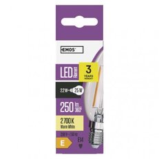 LED žárovka Filament 2W(25W) 250lm E14 WW candle Emos teplá bílá