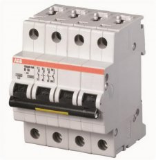 S203P-B6 NA Jistič 6A char. B 4P 15-25kA AC s nulovým pólem ABB 2CDS283103R0065