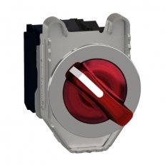 Ovládač otočný prosvětlený Rudá 2 pozice pevné 120V 1Z SCHNEIDER XB4FK124G5