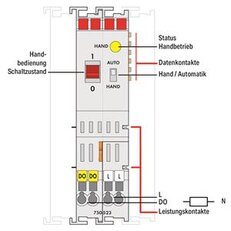 1kanálový reléový výstup AC 250V 16 A světle šedá WAGO 750-523