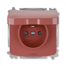 ABB TANGO Zásuvka s clonkami IP44 bezšroubová vřesová červená 5519A-A02997 R2