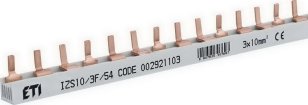 Propojovací lišta IZS10/3F/54 3p 54M 63A 10mm2 kolík ETI 002921103
