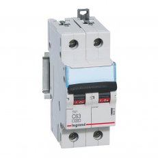 TX3 JISTIČ, 2 PÓLOVÝ, CHAR. C, 63A 10000A LEGRAND 404211