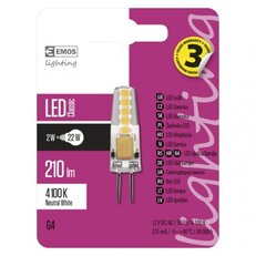 LED žárovka Classic JC G4 1,9W (21W) 200 lm neutrální bílá EMOS ZQ8621