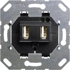 Napájení USB 2x typ A/A vložka černá GIRA 235900