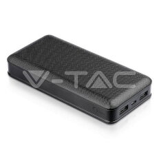 20000 mAh Power Bank Black , VT-3502 V-TAC SKU8190