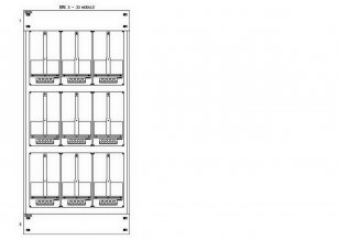 Konstrukce elektroměrová 3-33, 3-řadá, plastové panely SCHRACK CSIL116333