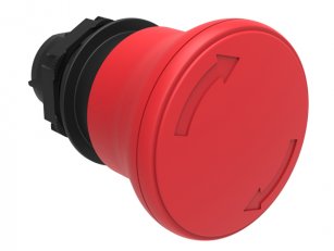 Lovato LPCB6344 Plastová hlavice s hřibovým knoflíkem 40mm červená