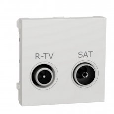 Zásuvka NOVÁ UNICA TV-R/SAT koncová 5,5 dB, 2M, Bílá SCHNEIDER NU345518