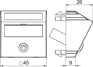 OBO 6104958 multimed.nosič audio držák MTS-MK L RW1