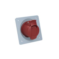 ABB Zásuvka vestavná šikmá 4p. 16 A IP44 6 h šedá-červená 316RAU6